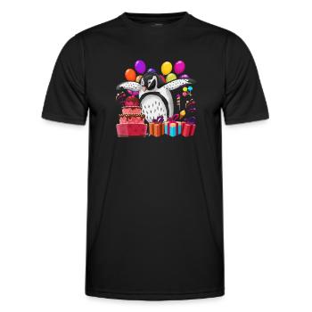 Antarktis Tier Geburtstagsfeier Geschenk Pinguin - Männer Funktions-T-Shirt - Schwarz - Vorne - AI Model Male 178 dark (178cm)