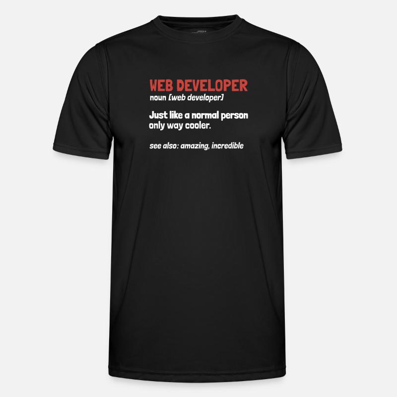 Web Entwickler Webdeveloper Definition - Männer Funktions-T-Shirt - Schwarz