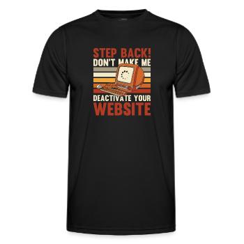 Développeur Web Développeur Web Drôle - T-shirt sport Homme - noir - Devant - AI Model Male 178 dark (178cm)