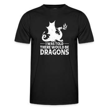 Drache Drachen Design Fabelwesen Phantasie - Männer Funktions-T-Shirt - Schwarz - Vorne - AI Model Male 178 dark (178cm)
