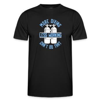Diving Diver Commercial Diving - Men's Functional T-Shirt - black - Front - AI Model Male 178 dark (178cm)