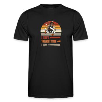 Diving Diver Commercial Diving - Men's Functional T-Shirt - black - Front - AI Model Male 178 dark (178cm)