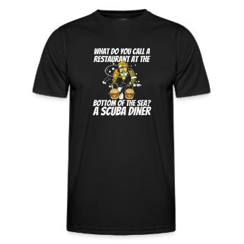 Diving Diver Commercial Diving - Men's Functional T-Shirt - black - Front - AI Model Male 178 dark (178cm)