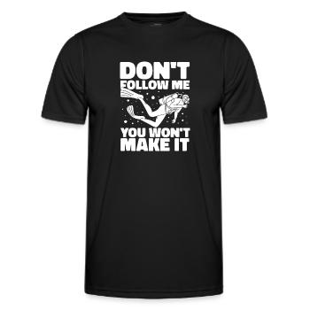 Diving Diver Commercial Diving - Men's Functional T-Shirt - black - Front - AI Model Male 178 dark (178cm)