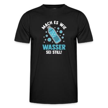 Mach es wie Wasser sei Still - Männer Funktions-T-Shirt - Schwarz - Vorne - AI Model Male 178 dark (178cm)