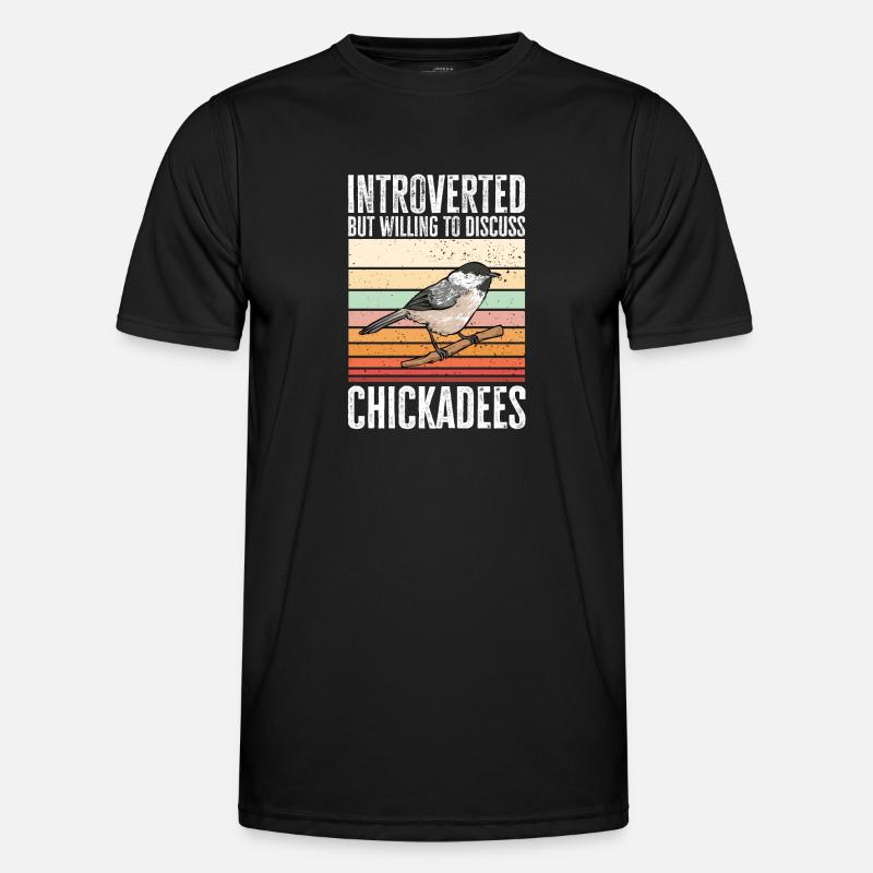 Bird Chickadee Bird Watching - Men's Functional T-Shirt - black