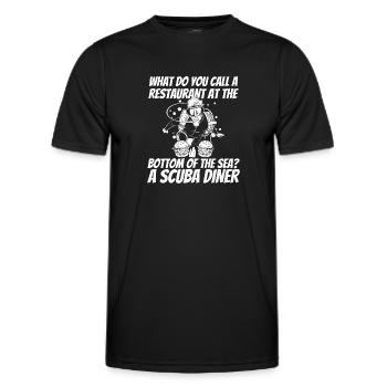 Diving Divers Commercial Diving - Men's Functional T-Shirt - black - Front - AI Model Male 178 dark (178cm)