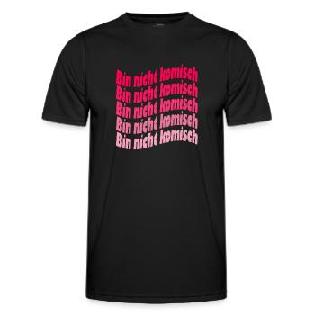 Lustige Bin nicht komisch - Männer Funktions-T-Shirt - Schwarz - Vorne - AI Model Male 178 dark (178cm)