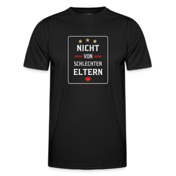 Nicht von schlechten Eltern - Männer Funktions-T-Shirt - Schwarz - Vorne - AI Model Male 178 dark (178cm)