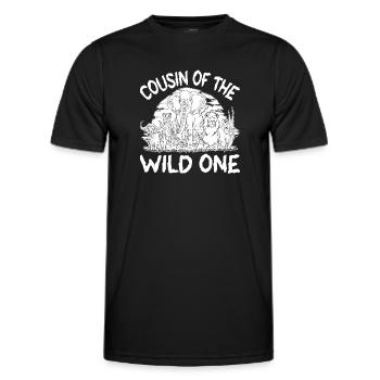 Safari Wildlife Afrika die großen 5 Zoologie - Männer Funktions-T-Shirt - Schwarz - Vorne - AI Model Male 178 dark (178cm)