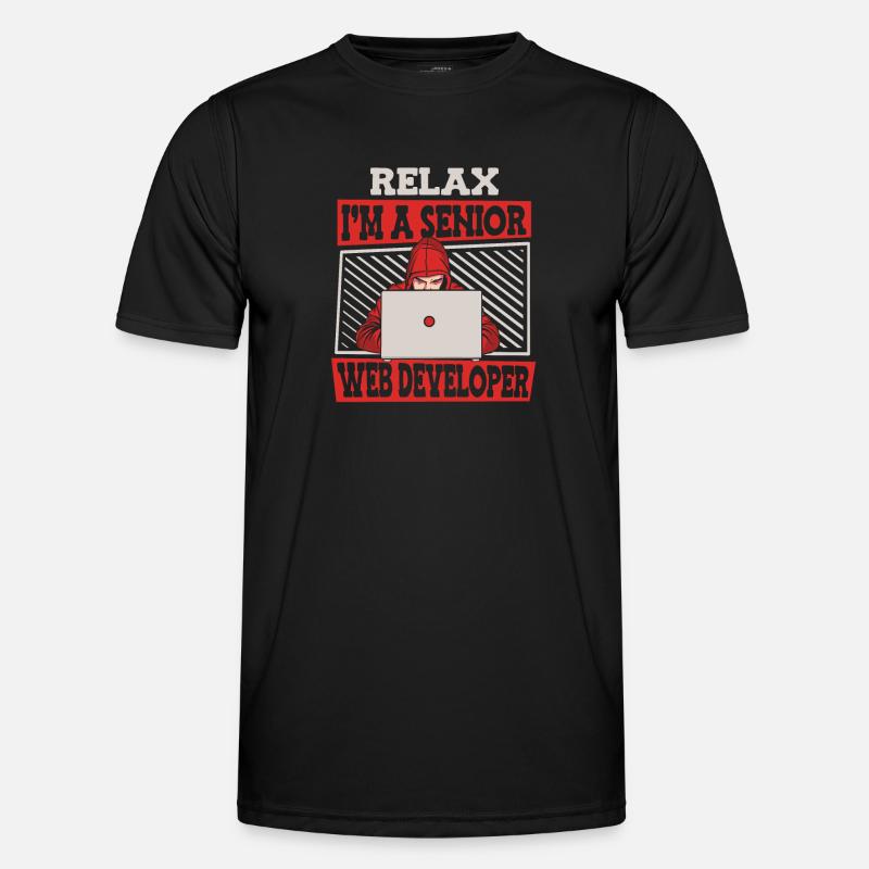 Web Entwickler Webdeveloper Senior - Männer Funktions-T-Shirt - Schwarz