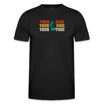 Votre trajet votre vibration vos ergomètres de temps - T-shirt sport Homme - noir - Devant - AI Model Male 178 dark (178cm)