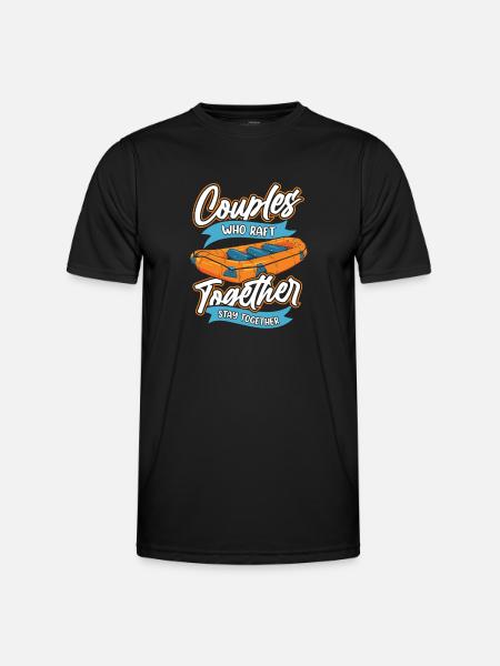 Rafting Paar - Männer Funktions-T-Shirt - Schwarz