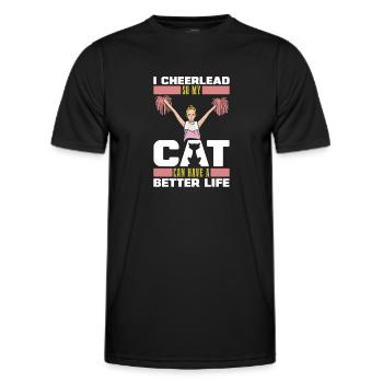 Cheerleader Cheerleading - Men's Functional T-Shirt - black - Front - AI Model Male 178 dark (178cm)