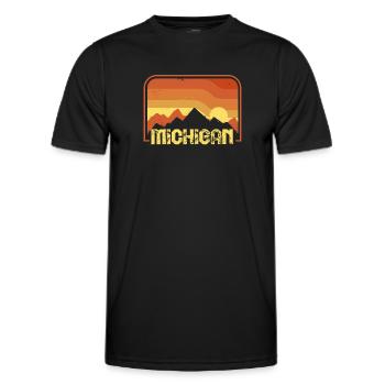 Michigan - T-shirt sport Homme - noir - Devant - AI Model Male 178 dark (178cm)