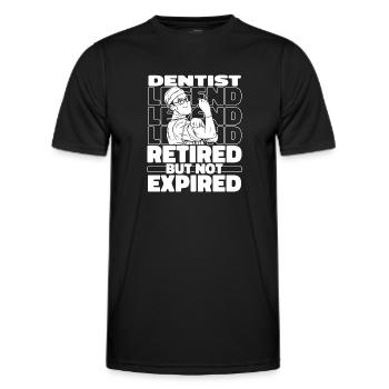 Retired Dentist Dentist - Men's Functional T-Shirt - black - Front - AI Model Male 178 dark (178cm)