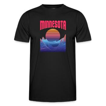 Minnesota - Men's Functional T-Shirt - black - Front - AI Model Male 178 dark (178cm)