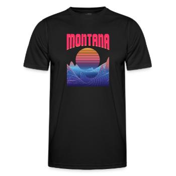 Montana - Männer Funktions-T-Shirt - Schwarz - Vorne - AI Model Male 178 dark (178cm)