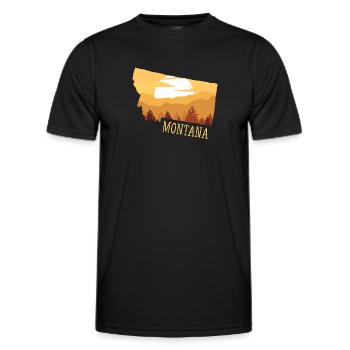 Montana - Männer Funktions-T-Shirt - Schwarz - Vorne - AI Model Male 178 dark (178cm)