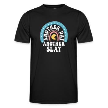 Another Day Another Slay Motivational - Men's Functional T-Shirt - black - Front - AI Model Male 178 dark (178cm)