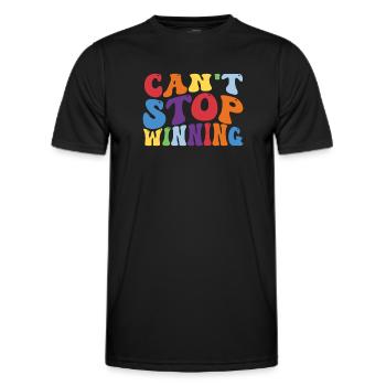 Ich kann nicht aufhören zu gewinnen - Männer Funktions-T-Shirt - Schwarz - Vorne - AI Model Male 178 dark (178cm)