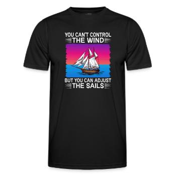 Captain Boat License Sailing Boat - Men's Functional T-Shirt - black - Front - AI Model Male 178 dark (178cm)