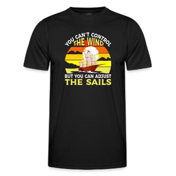 Captain Boat License Sailing Boat - Men's Functional T-Shirt - black - Front - AI Model Male 178 dark (178cm)