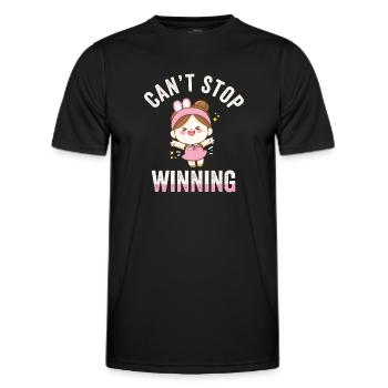 Ich kann nicht aufhören zu gewinnen - Männer Funktions-T-Shirt - Schwarz - Vorne - AI Model Male 178 dark (178cm)