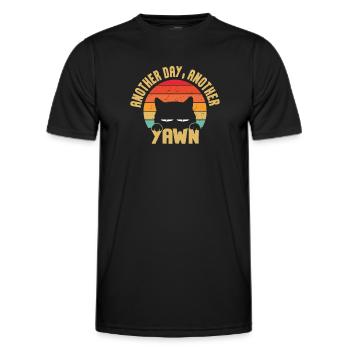 Another Day, Another Yawn - Men's Functional T-Shirt - black - Front - AI Model Male 178 dark (178cm)