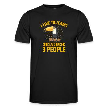 Tukan Vogel Regenwald - Männer Funktions-T-Shirt - Schwarz - Vorne - AI Model Male 178 dark (178cm)