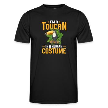 Tukan Vogel Regenwald - Männer Funktions-T-Shirt - Schwarz - Vorne - AI Model Male 178 dark (178cm)