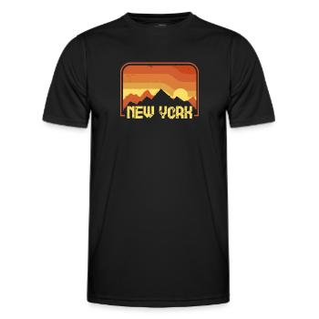 New York - T-shirt sport Homme - noir - Devant - AI Model Male 178 dark (178cm)