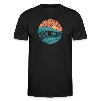 New York - T-shirt sport Homme - noir - Devant - AI Model Male 178 dark (178cm)