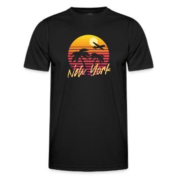 New York - T-shirt sport Homme - noir - Devant - AI Model Male 178 dark (178cm)