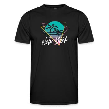 New York - T-shirt sport Homme - noir - Devant - AI Model Male 178 dark (178cm)