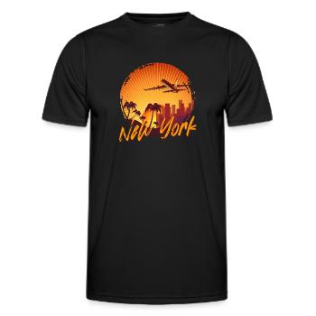 New York - T-shirt sport Homme - noir - Devant - AI Model Male 178 dark (178cm)