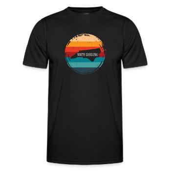 North Carolina - Männer Funktions-T-Shirt - Schwarz - Vorne - AI Model Male 178 dark (178cm)
