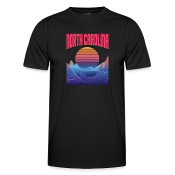 Caroline du Nord - T-shirt sport Homme - noir - Devant - AI Model Male 178 dark (178cm)