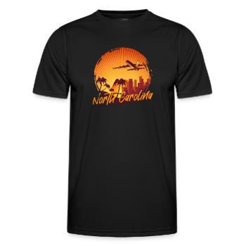 Caroline du Nord - T-shirt sport Homme - noir - Devant - AI Model Male 178 dark (178cm)