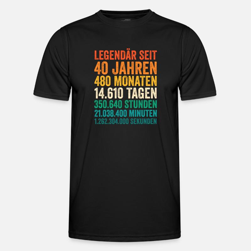 40 Jahre Vierzigster Geburtstag Männer Funktions-T-Shirt