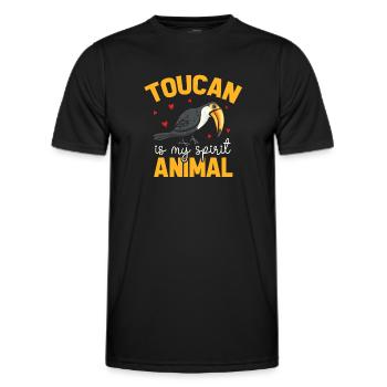 Tukan Vogel Regenwald - Männer Funktions-T-Shirt - Schwarz - Vorne - AI Model Male 178 dark (178cm)