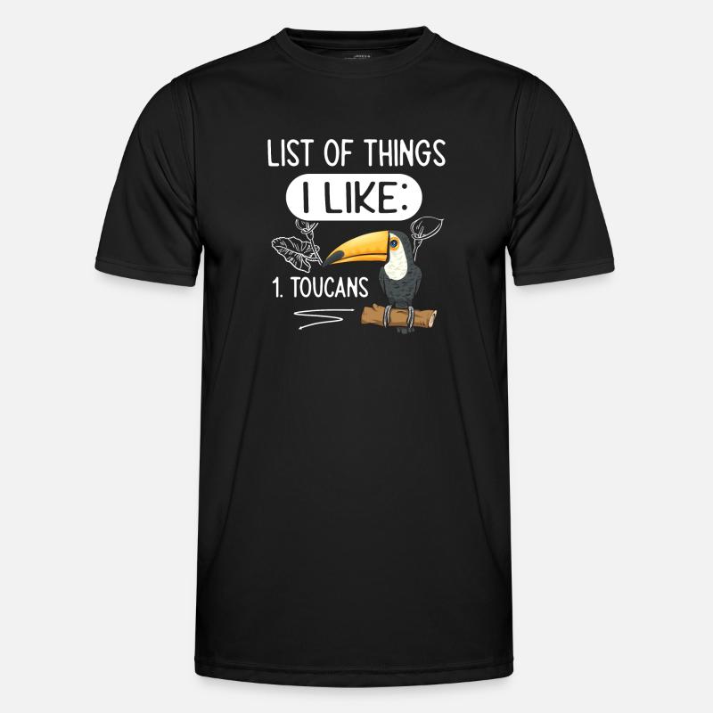 Toucan Bird Rainforest - Men's Functional T-Shirt - black