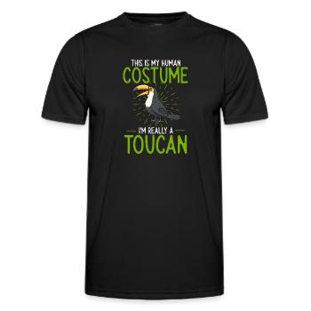 Tukan Vogel Regenwald - Männer Funktions-T-Shirt - Schwarz - Vorne - AI Model Male 178 dark (178cm)