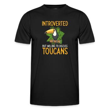 Tukan Vogel Regenwald - Männer Funktions-T-Shirt - Schwarz - Vorne - AI Model Male 178 dark (178cm)