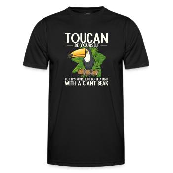 Tukan Vogel Regenwald - Männer Funktions-T-Shirt - Schwarz - Vorne - AI Model Male 178 dark (178cm)