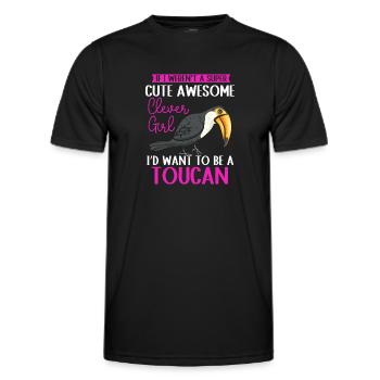 Forêt tropicale des oiseaux toucans - T-shirt sport Homme - noir - Devant - AI Model Male 178 dark (178cm)