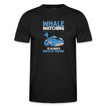 Meeressäuger für Orca-Beobachtung und Buckelwal - Männer Funktions-T-Shirt - Schwarz - Vorne - AI Model Male 178 dark (178cm)