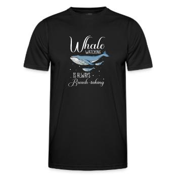 Orca Beobachtung für Buckelwale und Meerwale - Männer Funktions-T-Shirt - Schwarz - Vorne - AI Model Male 178 dark (178cm)
