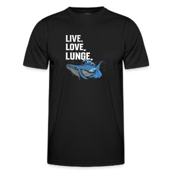 Meeressäuger für Orca-Beobachtung und Buckelwal - Männer Funktions-T-Shirt - Schwarz - Vorne - AI Model Male 178 dark (178cm)