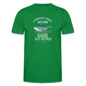 Beluga Whale Design für Meeressäuger und Orca - Männer Funktions-T-Shirt - Kelly Green - Vorne - AI Model Male 178 dark (178cm)